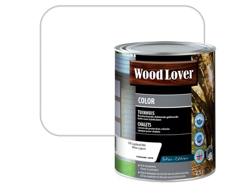 [T500] WOODLOVER COLOR TUINHUIS 500 LAPLAND WIT 2,5L