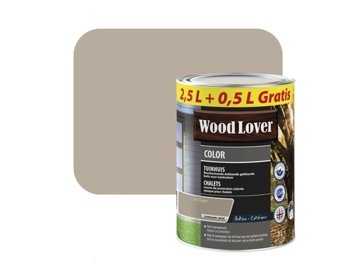 [T1607] WOODLOVER COLOR TUINHUIS 530 TAUPE 2,5L+0,5L