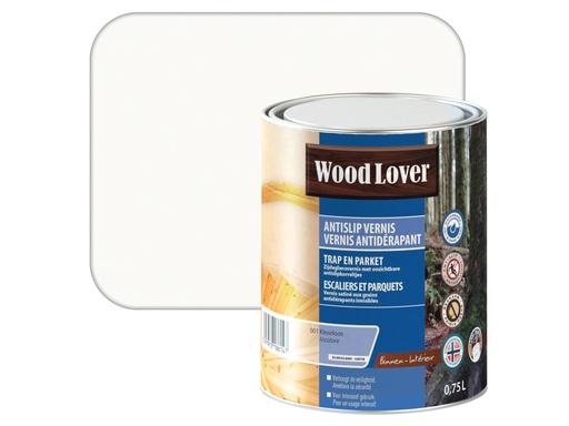 [T614] WOODLOVER ANTISLIP VERNIS KLEURLOOS 0,75 LITER