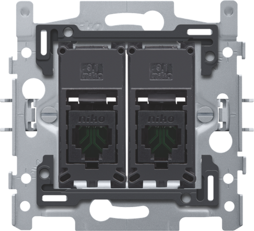 [NI17066152] NIKO 2 RJ45-aansluitingen UTP 170-66152