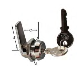[S-6780] CILINDER SLUITING ZAMAC VERCHROOMD 17MM