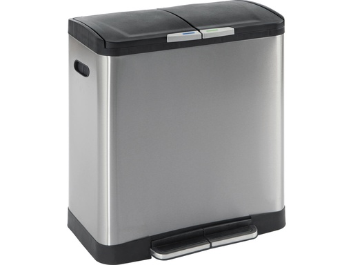 [EP2X30] PEDAALEMMER MAT INOX 2X30L