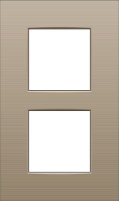 [NI12376200] NIKO Tweevoudige afdekplaat met 60 mm centerafstand, verticaal Intense bronze 123-76200