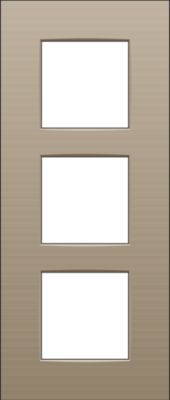 [NI12376300] NIKO Drievoudige afdekplaat met 60 mm centerafstand, verticaal Intense bronze 123-76300