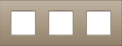 [NI12376700] NIKO Drievoudige afdekplaat met 71 mm centerafstand Intense bronze 123-76700