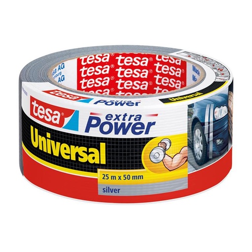 TESA EXTRA POWER UNIVERSAL 25M X 50MM SILVER