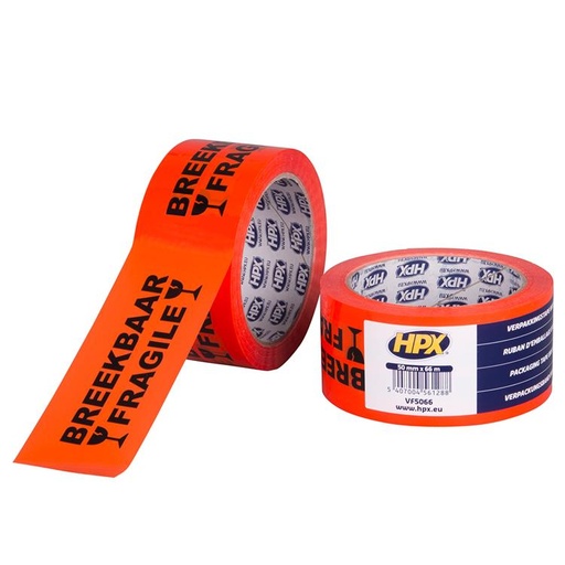 [HPXVF5066] HPX VERPAKKINGSTAPE - BREEKBAAR FRAGILE 50MM X 66M