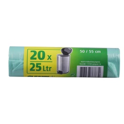 [23VU025] VUILZAK 25L 50X55CM PER 20 GROEN