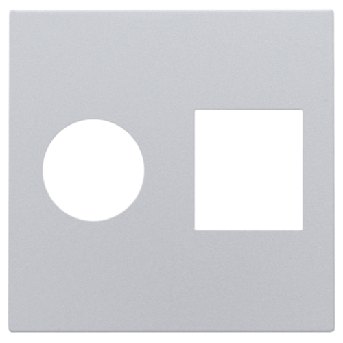 [121-65702] NIKO Afwerkingsset voor coax- en netwerkaansluiting RJ45, sterling  121-65702