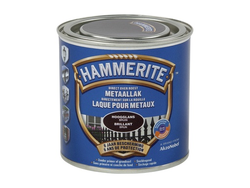 HAMMERITE METAALVERF HOOGGLANS DONKERBRUIN 250ml