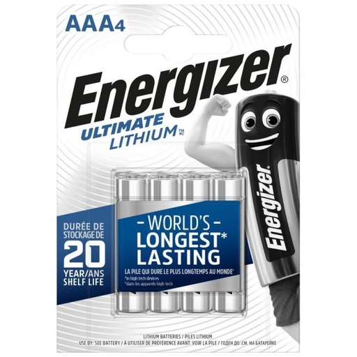 [4/L92] ENERGIZER BATTERIJEN ULTIMATE LITHIUM AAA 4st