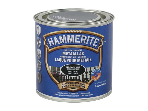 HAMMERITE METAALVERF HOOGGLANS DONKERGROEN 250ml