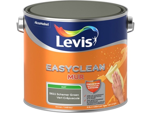 [5575957] LEVIS EASYCLEAN MUR MAT schemer groen 2,5L