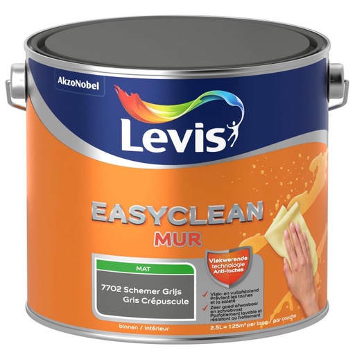 [5575961] LEVIS EASYCLEAN MUR MAT schemer grijs 2,5L