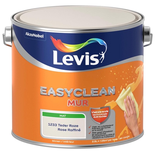 [5575963] LEVIS EASYCLEAN MUR MAT teder roze 2,5L