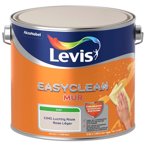 [5575964] LEVIS EASYCLEAN MUR MAT luchtig roze 2,5L