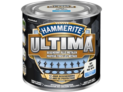 [HT5623273] Hammerite Ultima metaallak zijdeglans 0,25l wit