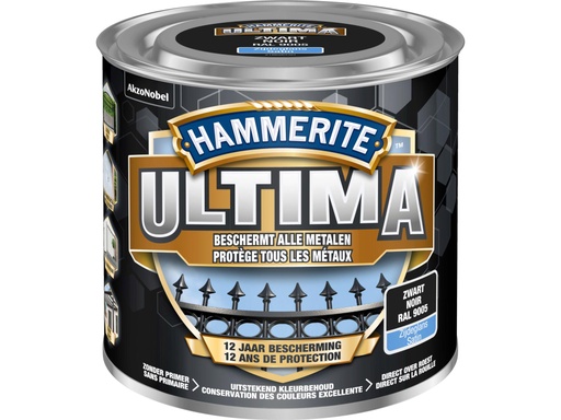 [HT5623272] Hammerite Ultima metaallak zijdeglans 0,25l zwart