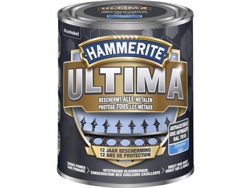 [HT5623265] Hammerite Ultima metaallak zijdeglans 0,75l antracietgrijs