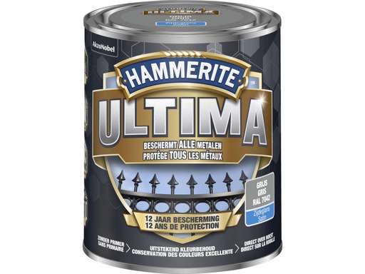 [HT5623264] Hammerite Ultima metaallak zijdeglans 0,75l grijs