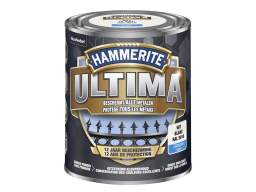 [HT5623263] Hammerite Ultima metaallak zijdeglans 0,75l wit