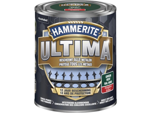 [HT5623261] Hammerite Ultima metaallak hoogglans 0,75l groen