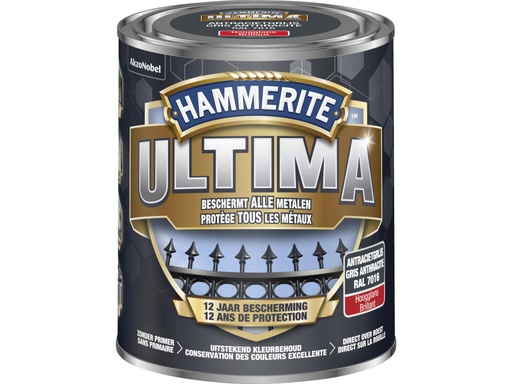 [HT5623260] Hammerite Ultima metaallak hoogglans 0,75l antracietgrijs