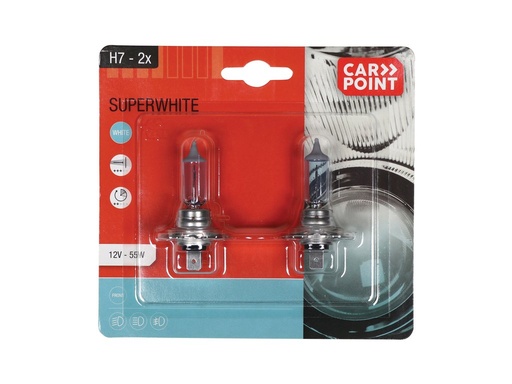 [0760074] Carpoint Superwhite Autolamp H7 12V 55W 2 Stuks