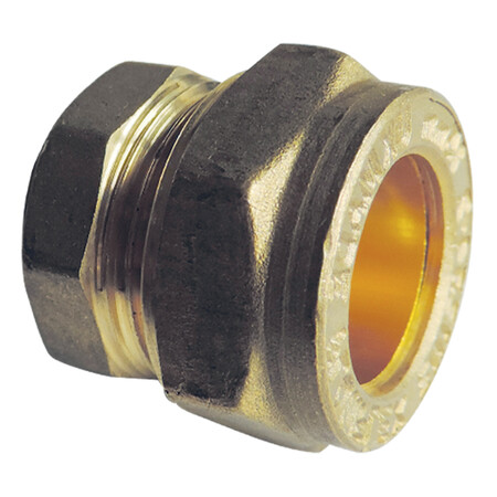 [B09175] Messing Bicone Knelstop Ø22mm