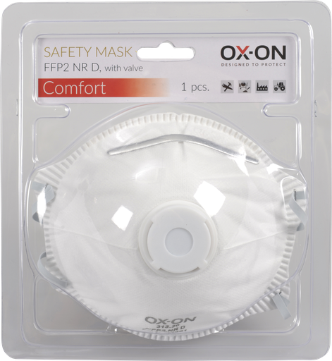 [431.003.000.000] OX-ON STOFMASKER FFP-2 + VENTIEL