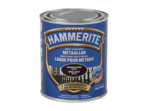 HAMMERITE METAALVERF HOOGGLANS DONKERBRUIN 750ml