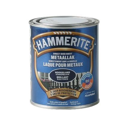 HAMMERITE METAALVERF HOOGGLANS DONKERBLAUW 750ml