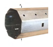 [1-4160-2 §9256] Achtkantas Voor Rolluik 2m 60mm