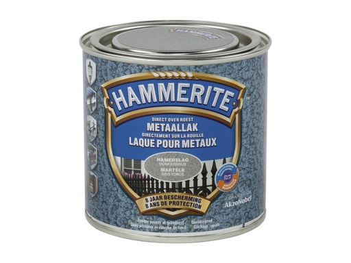 HAMMERITE METAALVERF HAMERSLAG DONKERGRIJS 250ml