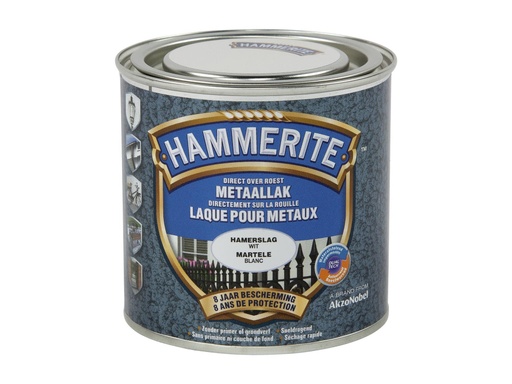 HAMMERITE METAALVERF HAMERSLAG WIT 250ml