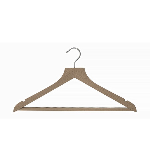 [1053N610] Voila Kleerhanger Hout met Broeklat Honey