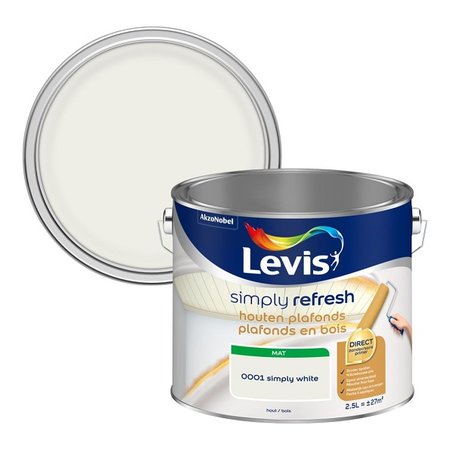 [LV5687409] Levis Simply Refresh houten plafonds mat 2,5l simply white