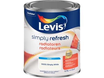 Levis Simply Refresh radiatorlak zijdeglans 0,75l simply white