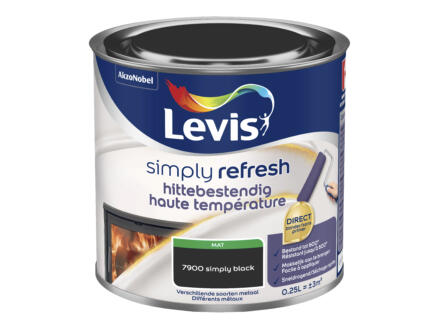 Levis Simply Refresh hittebestendige lak mat 250ml simply black