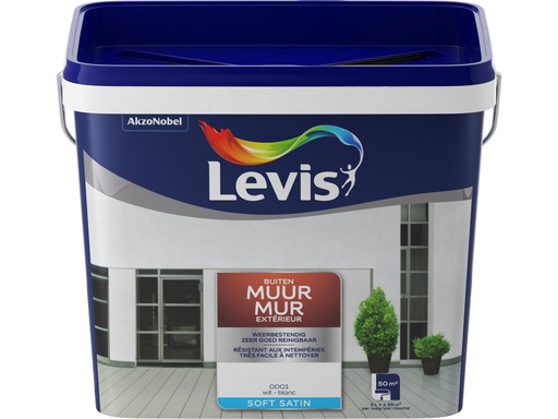 [LV5034959] Levis Gevelverf Zijdeglans 5l Wit