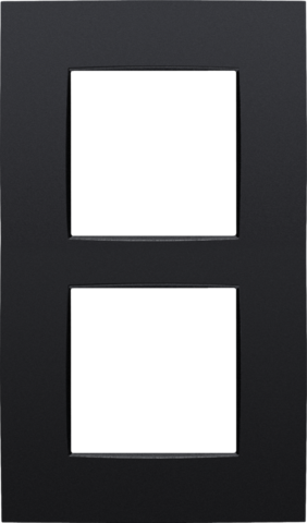 [136-76200] NIKO Tweevoudige afdekplaat met 60 mm centerafstand, verticaal Intense matt black 136-76200