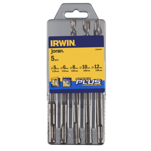 [10502089] IRWIN SDS Plus Betonboor 5-delige Set Ø5/6/8/10/12mm