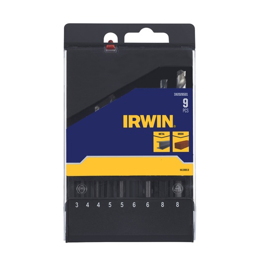 [IW2026501] IRWIN Metaal- Steenboren Set 9PCS