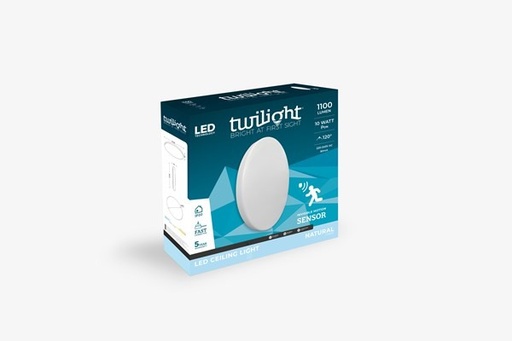 [TT-530084] TWILIGHT Led Palfondlamp 10W 1100Lm 4000K + Sensor