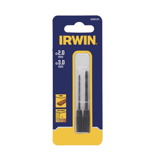[IW6061222] IRWIN Voorboren Set HEX 2PCS Ø2/3mm
