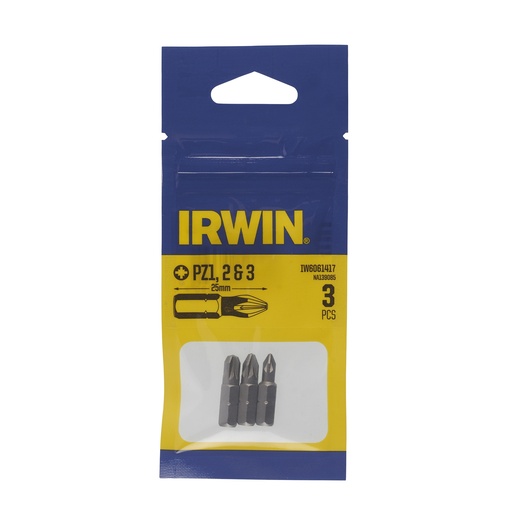 [IW6061417] IRWIN Bits Pz1-2-3 - 25mm - 3 PCS
