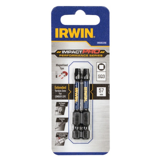 [IW6061206] IRWIN Bits Impact Pro 57mm SQ3 2PCS