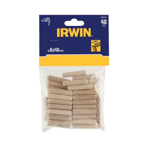 [IW9094103] IRWIN Houten Deuvels Ø8X40 mm 40st