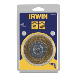 [IW8088414] IRWIN Staaldraadborstel (Messing) Ø 75 mm Voor Boormachine