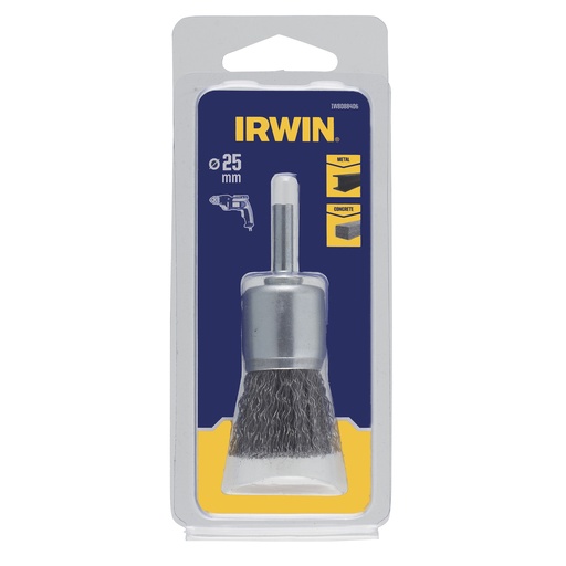 [IW8088406] IRWIN Komstaaldraadborstel Fijn Ø25 mm Voor Boormachine